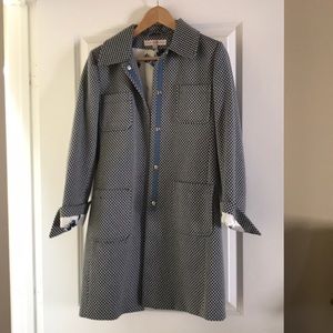 VIA SPIGA long tweed coat with floral lining